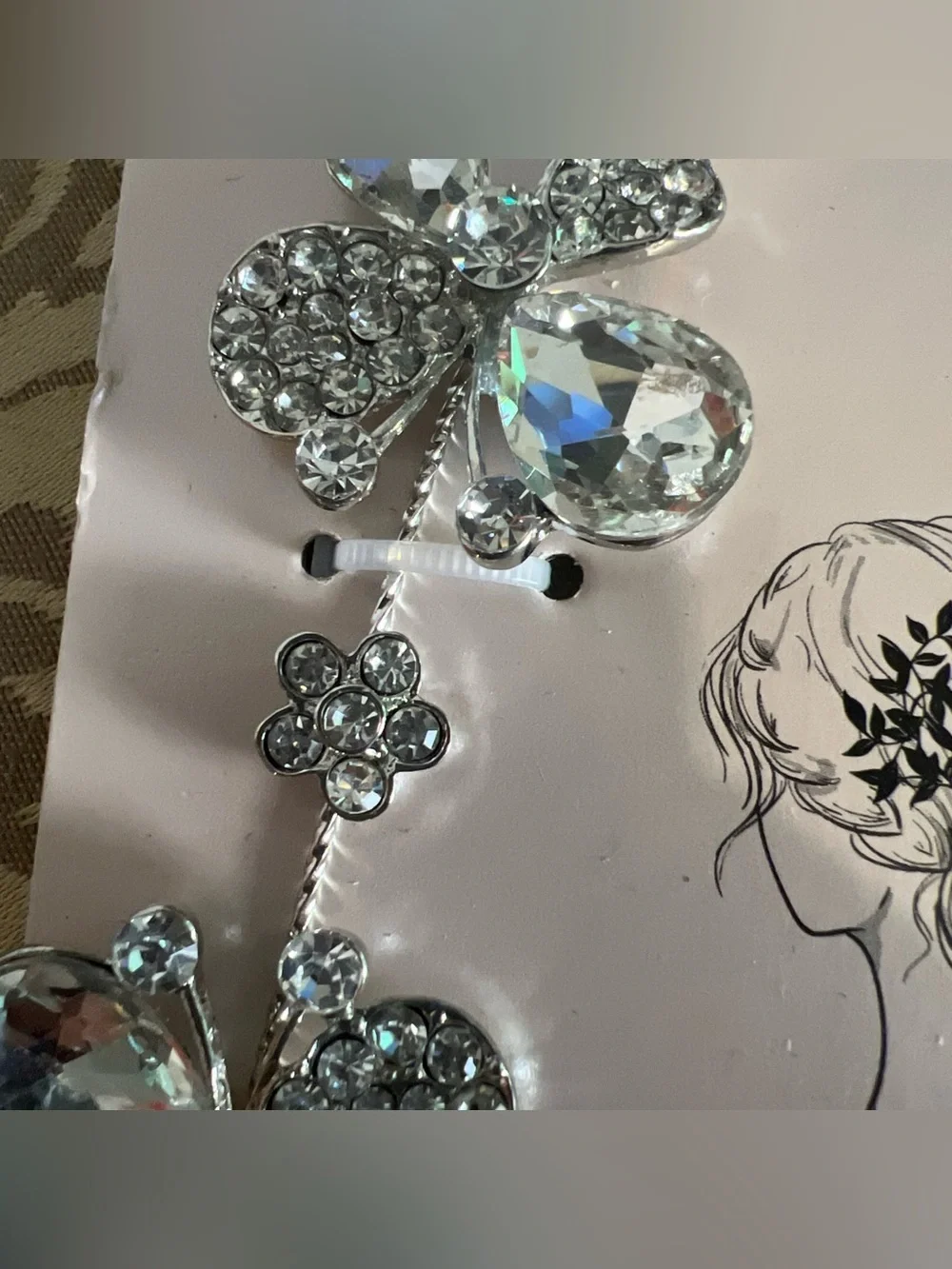 Silver Rhinestone Butterfly  hair clip new hair accessories hair crown clip